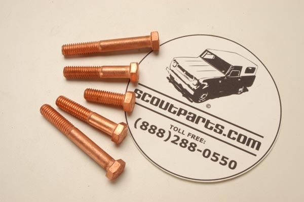 Scout II, Scout 80, Scout 800 Copper Clad Exhaust Manifold Bolt - Set Of 5